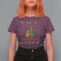 Funny Merry Capymas T Shirt For Women Capybara Christmas Party - Wonder Print Shop