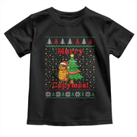 Funny Merry Capymas Toddler T Shirt Capybara Christmas Party - Wonder Print Shop
