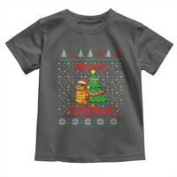 Funny Merry Capymas Toddler T Shirt Capybara Christmas Party - Wonder Print Shop