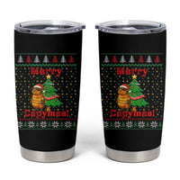 Funny Merry Capymas Tumbler Cup Capybara Christmas Party