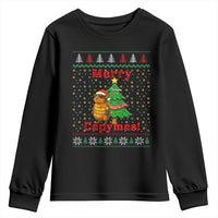 Funny Merry Capymas Youth Sweatshirt Capybara Christmas Party - Wonder Print Shop