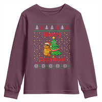 Funny Merry Capymas Youth Sweatshirt Capybara Christmas Party - Wonder Print Shop