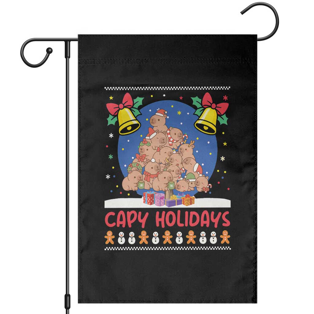 Capybara Christmas Tree Garden Flag Funny Capy Holidays Gift - Wonder Print Shop