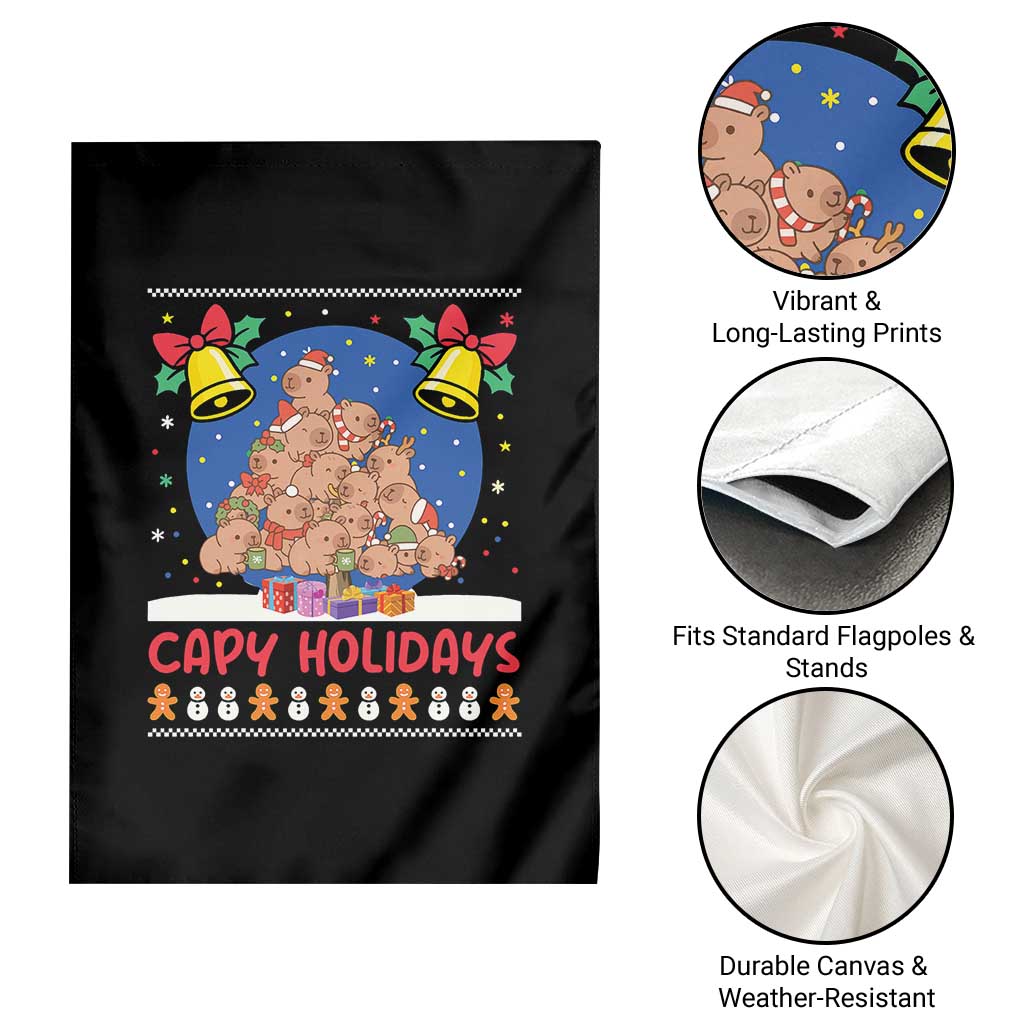 Capybara Christmas Tree Garden Flag Funny Capy Holidays Gift - Wonder Print Shop