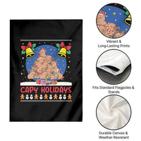 Capybara Christmas Tree Garden Flag Funny Capy Holidays Gift - Wonder Print Shop
