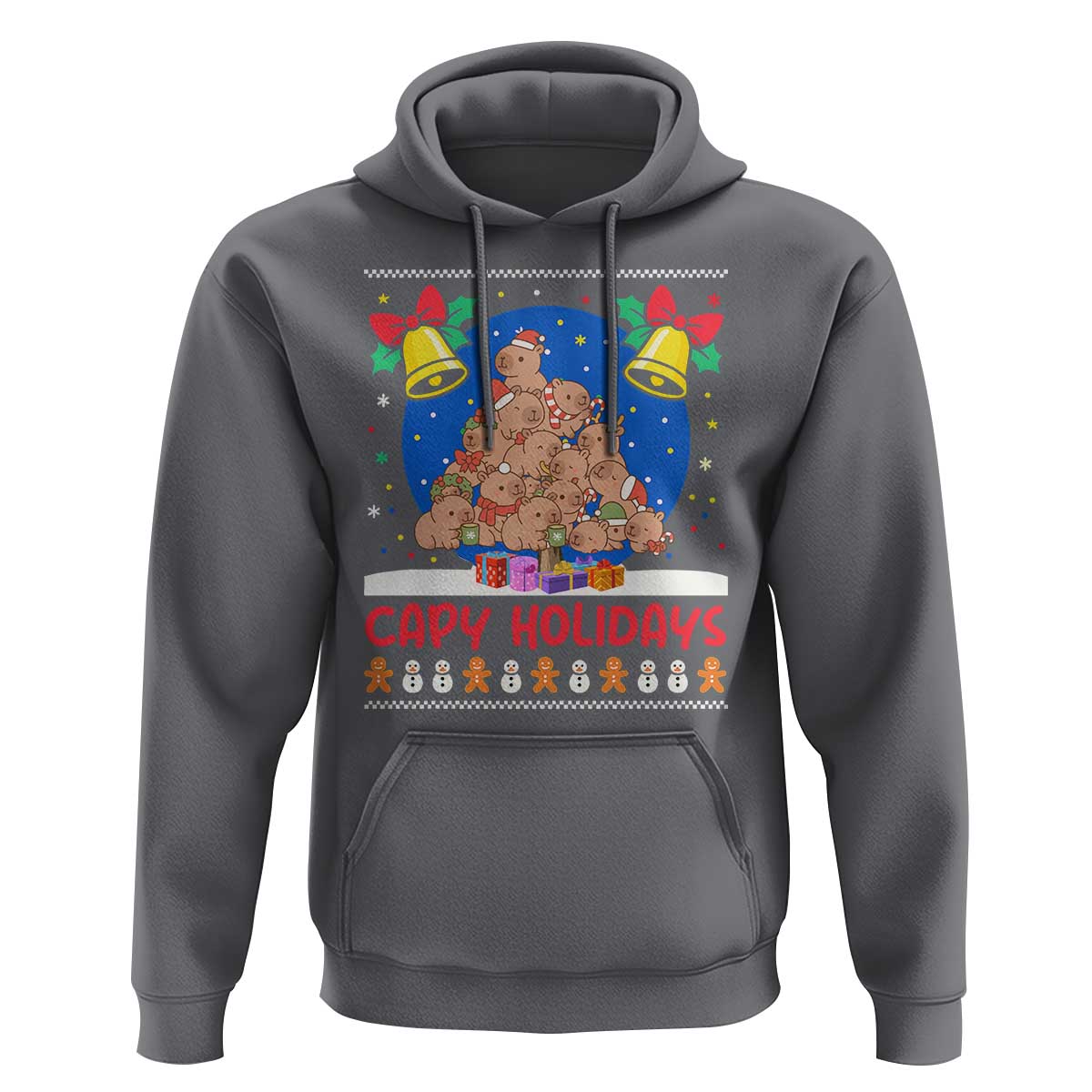 Capybara Christmas Tree Hoodie Funny Capy Holidays Gift - Wonder Print Shop