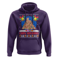 Capybara Christmas Tree Hoodie Funny Capy Holidays Gift - Wonder Print Shop