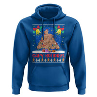 Capybara Christmas Tree Hoodie Funny Capy Holidays Gift - Wonder Print Shop