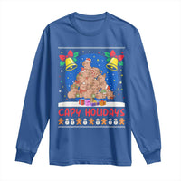 Capybara Christmas Tree Long Sleeve Shirt Funny Capy Holidays Gift - Wonder Print Shop