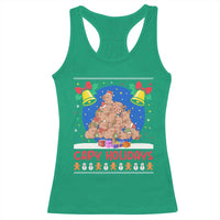 Capybara Christmas Tree Racerback Tank Top Funny Capy Holidays Gift - Wonder Print Shop