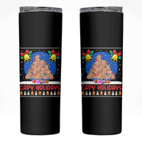 Capybara Christmas Tree Skinny Tumbler Funny Capy Holidays Gift