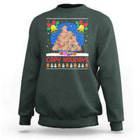 Capybara Christmas Tree Sweatshirt Funny Capy Holidays Gift - Wonder Print Shop