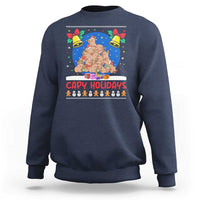 Capybara Christmas Tree Sweatshirt Funny Capy Holidays Gift - Wonder Print Shop