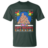 Capybara Christmas Tree T Shirt Funny Capy Holidays Gift - Wonder Print Shop