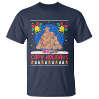 Capybara Christmas Tree T Shirt Funny Capy Holidays Gift - Wonder Print Shop