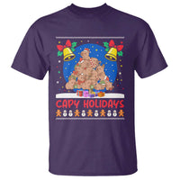 Capybara Christmas Tree T Shirt Funny Capy Holidays Gift - Wonder Print Shop