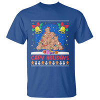 Capybara Christmas Tree T Shirt Funny Capy Holidays Gift - Wonder Print Shop