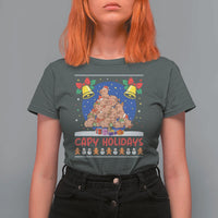 Capybara Christmas Tree T Shirt For Women Funny Capy Holidays Gift - Wonder Print Shop