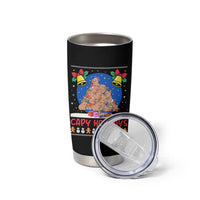 Capybara Christmas Tree Tumbler Cup Funny Capy Holidays Gift