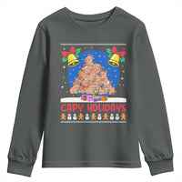 Capybara Christmas Tree Youth Sweatshirt Funny Capy Holidays Gift - Wonder Print Shop
