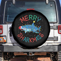 Christmas Shark Spare Tire Cover Funny Merry Sharkmas Xmas Gift - Wonder Print Shop