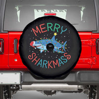 Christmas Shark Spare Tire Cover Funny Merry Sharkmas Xmas Gift - Wonder Print Shop
