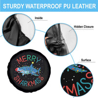 Christmas Shark Spare Tire Cover Funny Merry Sharkmas Xmas Gift - Wonder Print Shop