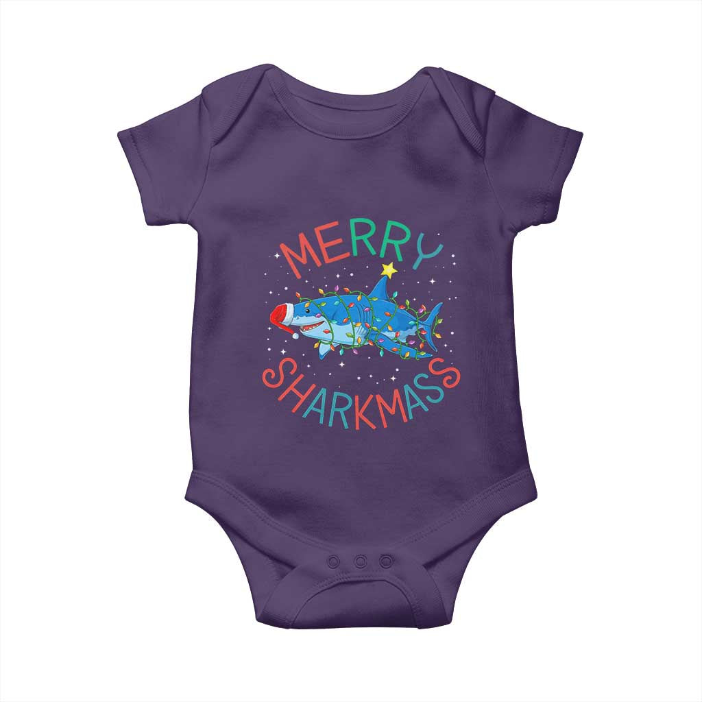Christmas Shark Baby Onesie Funny Merry Sharkmas Xmas Gift - Wonder Print Shop