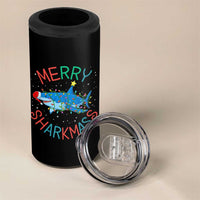 Christmas Shark 4 in 1 Can Cooler Tumbler Funny Merry Sharkmas Xmas Gift