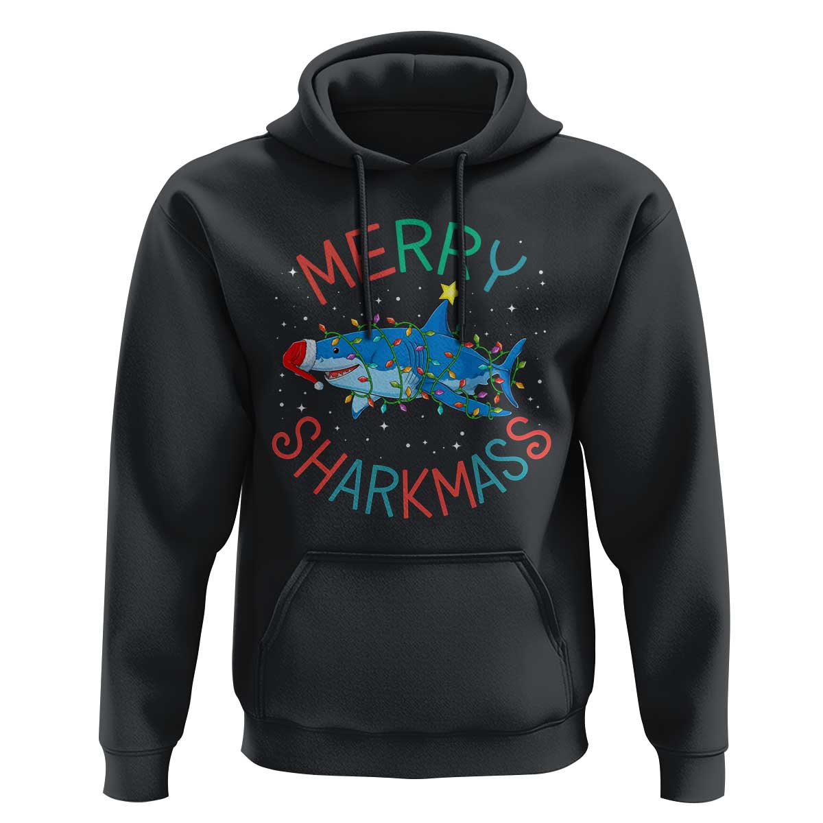 Christmas Shark Hoodie Funny Merry Sharkmas Xmas Gift - Wonder Print Shop