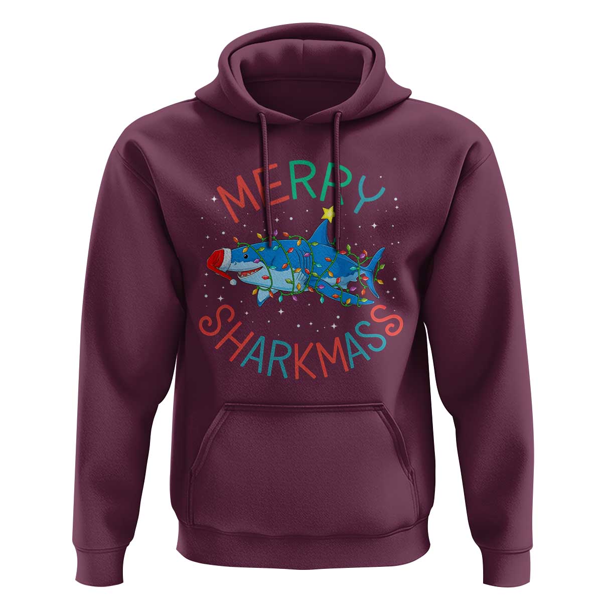 Christmas Shark Hoodie Funny Merry Sharkmas Xmas Gift - Wonder Print Shop