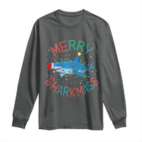 Christmas Shark Long Sleeve Shirt Funny Merry Sharkmas Xmas Gift - Wonder Print Shop