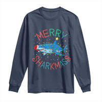 Christmas Shark Long Sleeve Shirt Funny Merry Sharkmas Xmas Gift - Wonder Print Shop