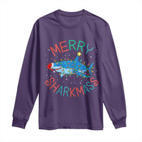 Christmas Shark Long Sleeve Shirt Funny Merry Sharkmas Xmas Gift - Wonder Print Shop