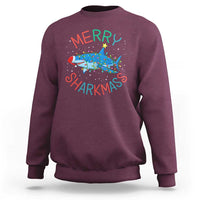 Christmas Shark Sweatshirt Funny Merry Sharkmas Xmas Gift - Wonder Print Shop