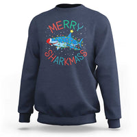 Christmas Shark Sweatshirt Funny Merry Sharkmas Xmas Gift - Wonder Print Shop