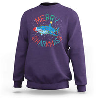 Christmas Shark Sweatshirt Funny Merry Sharkmas Xmas Gift - Wonder Print Shop