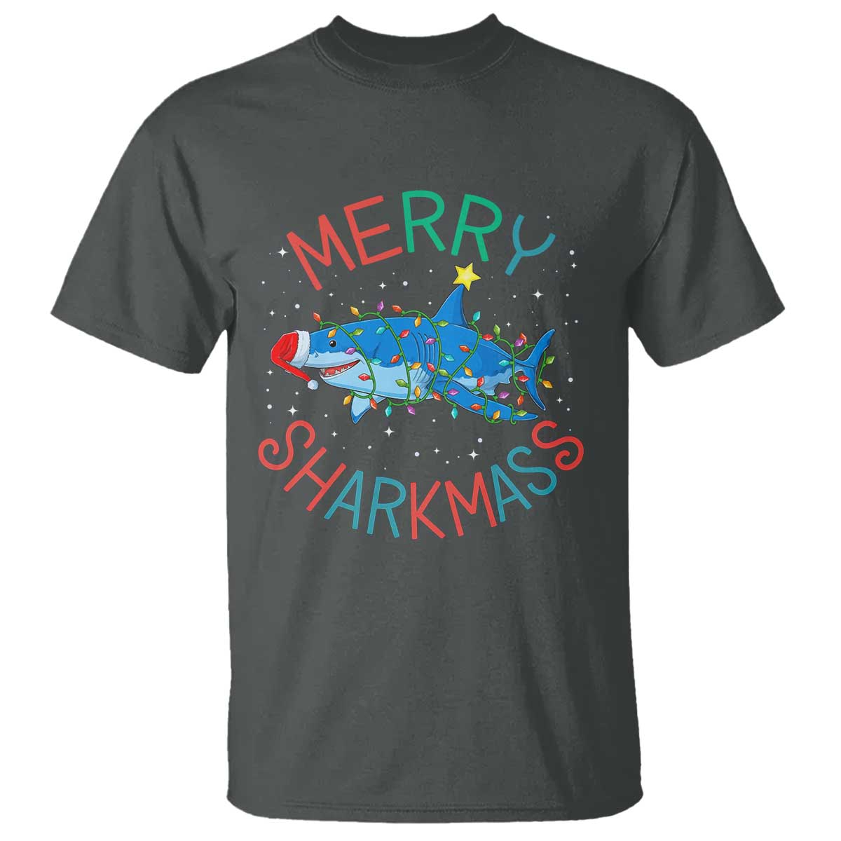 Christmas Shark T Shirt Funny Merry Sharkmas Xmas Gift - Wonder Print Shop