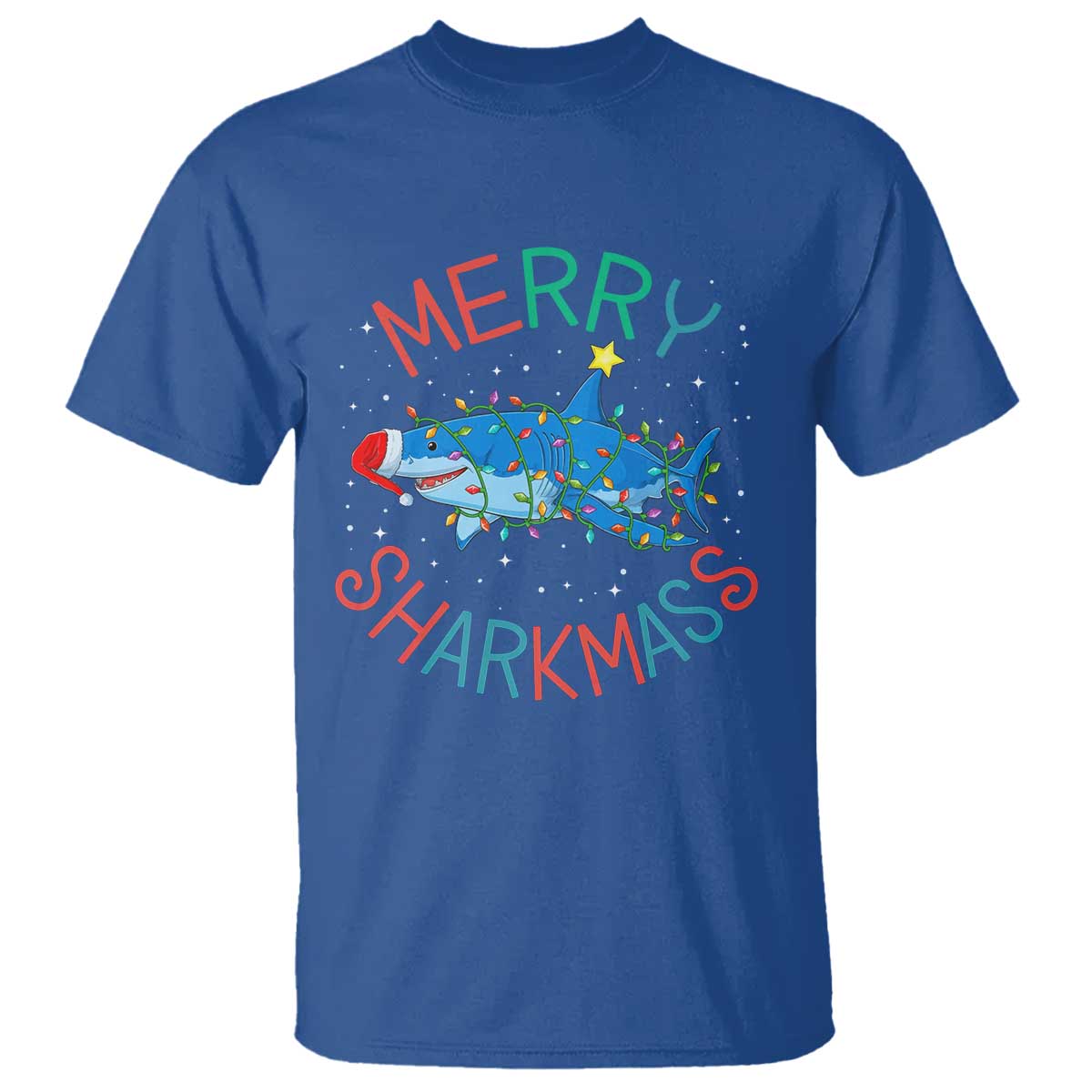 Christmas Shark T Shirt Funny Merry Sharkmas Xmas Gift - Wonder Print Shop