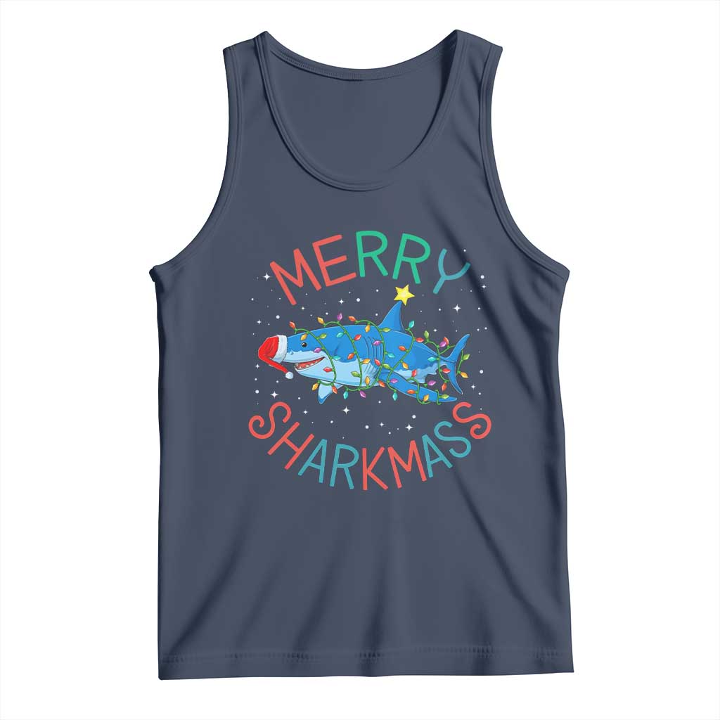 Christmas Shark Tank Top Funny Merry Sharkmas Xmas Gift - Wonder Print Shop