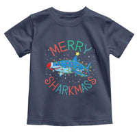 Christmas Shark Toddler T Shirt Funny Merry Sharkmas Xmas Gift - Wonder Print Shop