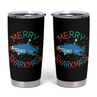 Christmas Shark Tumbler Cup Funny Merry Sharkmas Xmas Gift