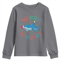 Christmas Shark Youth Sweatshirt Funny Merry Sharkmas Xmas Gift - Wonder Print Shop