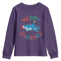 Christmas Shark Youth Sweatshirt Funny Merry Sharkmas Xmas Gift - Wonder Print Shop