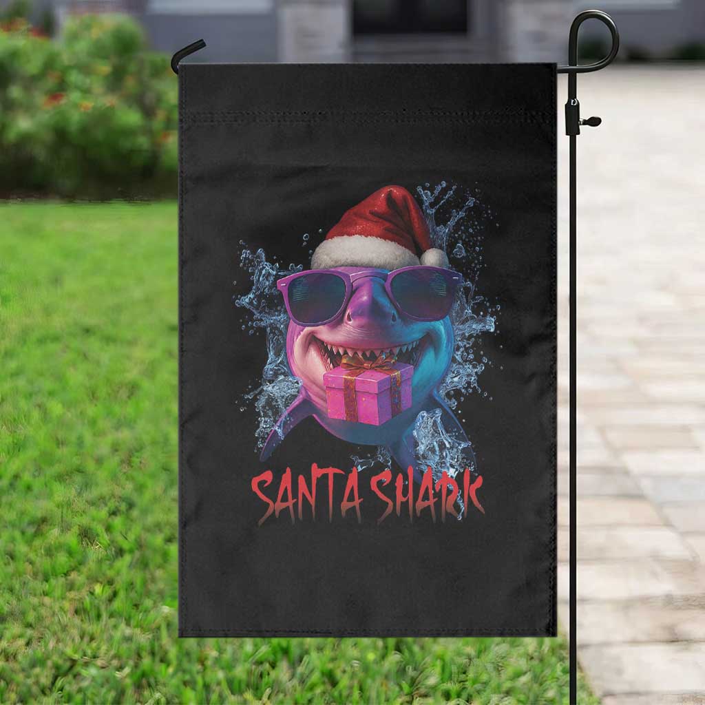 Funny Christmas Santa Shark Xmas Gift Garden Flag - Wonder Print Shop