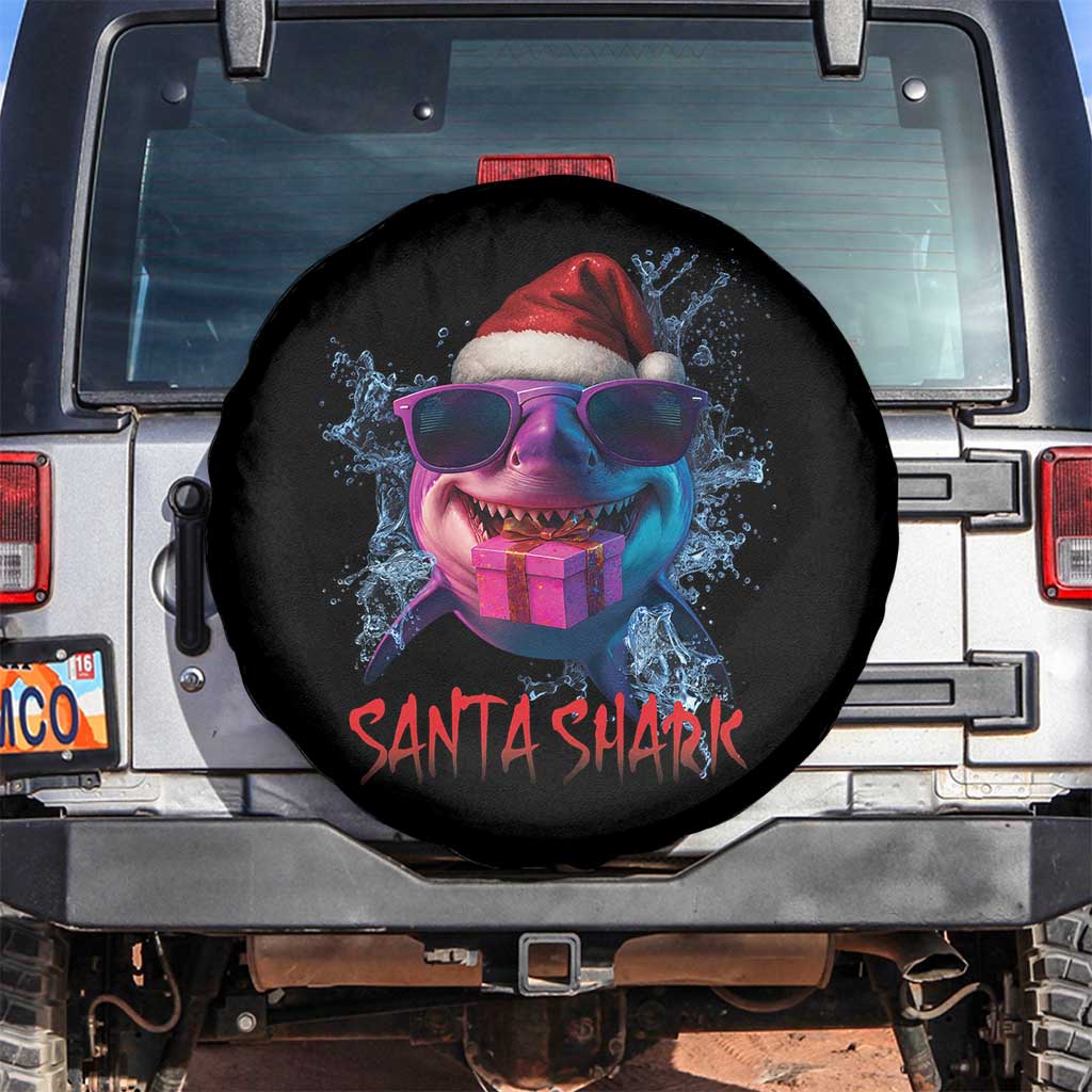 Funny Christmas Santa Shark Xmas Gift Spare Tire Cover - Wonder Print Shop