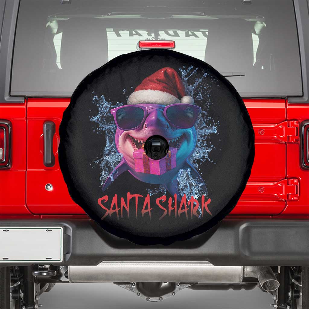 Funny Christmas Santa Shark Xmas Gift Spare Tire Cover - Wonder Print Shop