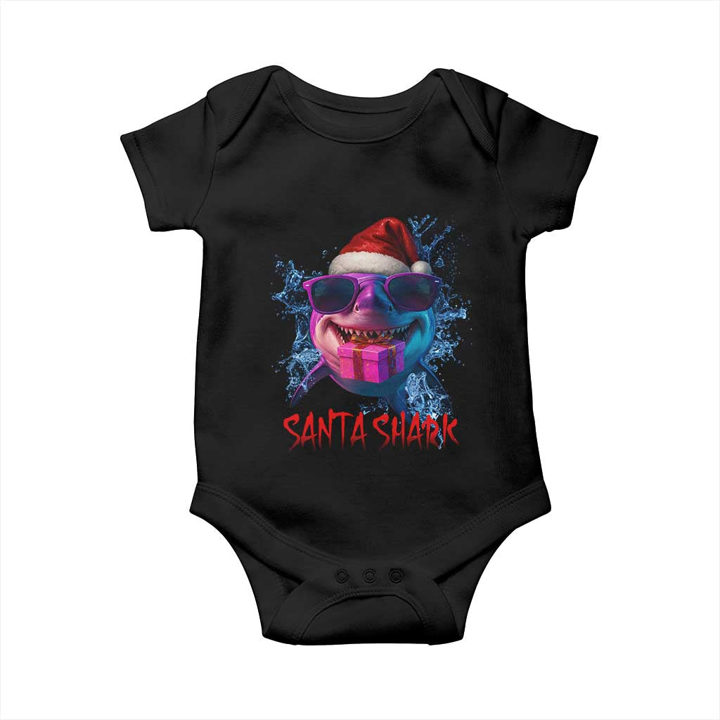 Funny Christmas Santa Shark Xmas Gift Baby Onesie - Wonder Print Shop