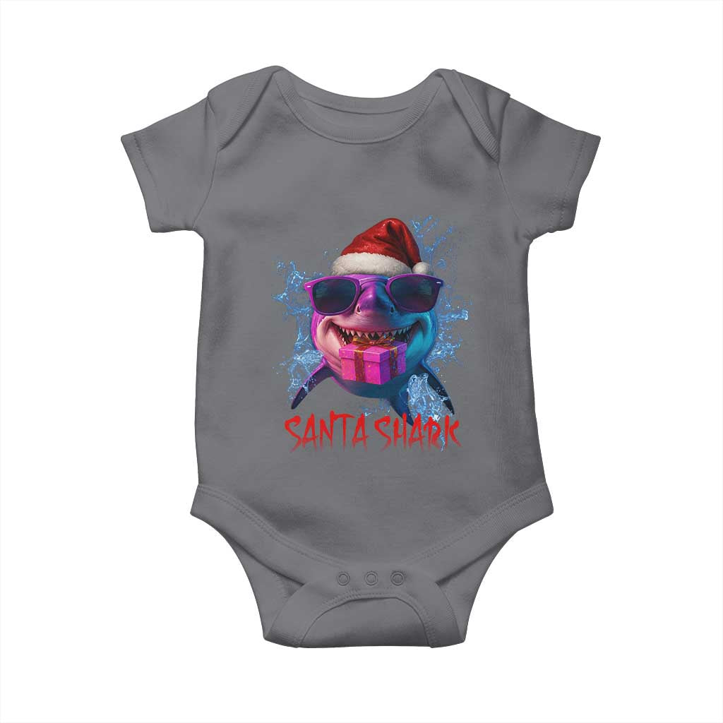 Funny Christmas Santa Shark Xmas Gift Baby Onesie - Wonder Print Shop