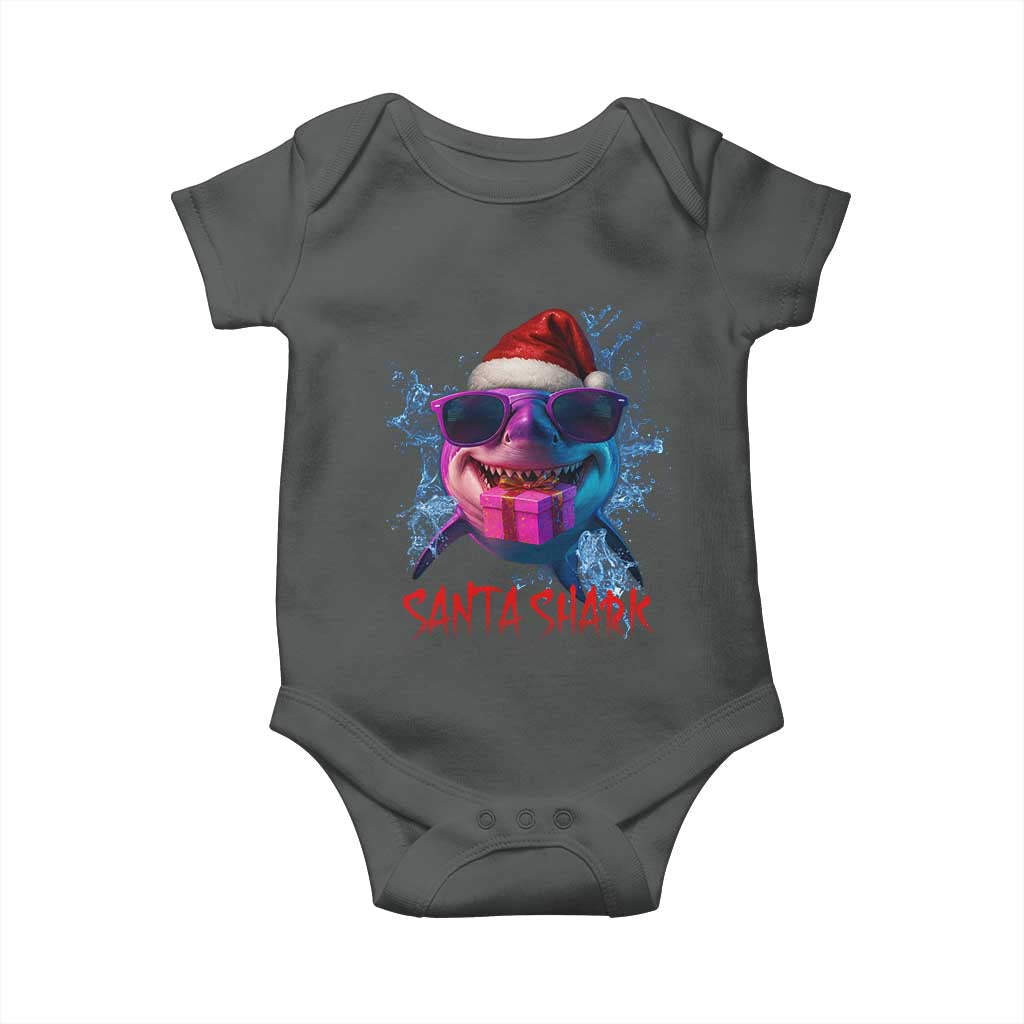 Funny Christmas Santa Shark Xmas Gift Baby Onesie - Wonder Print Shop
